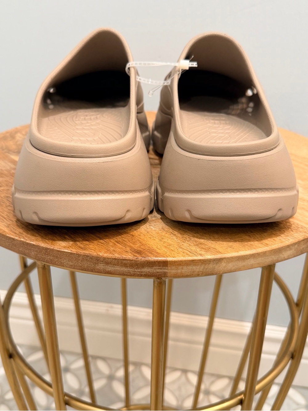 HUNTER Bryce Platform Lug Clogs Light Natural Tan Slip On Mules NWT Women 10 - Picture 8 of 10